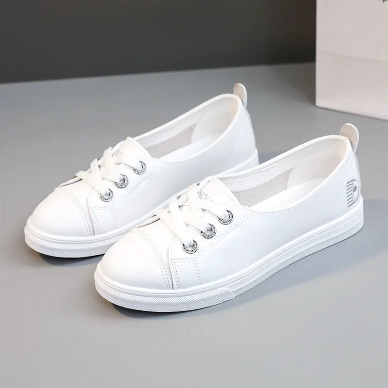 Breathable Shoes Shallow Mouth Round Toe All-Match Casual Female Sneakers Shose Women