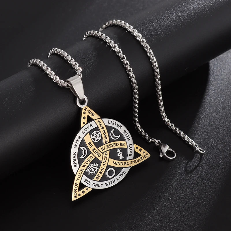 Orthodox Cross Stainless Steel Pendant Christian Eternal Church Inspirational Nika Necklace Men Women Fashion Jewelry Gift