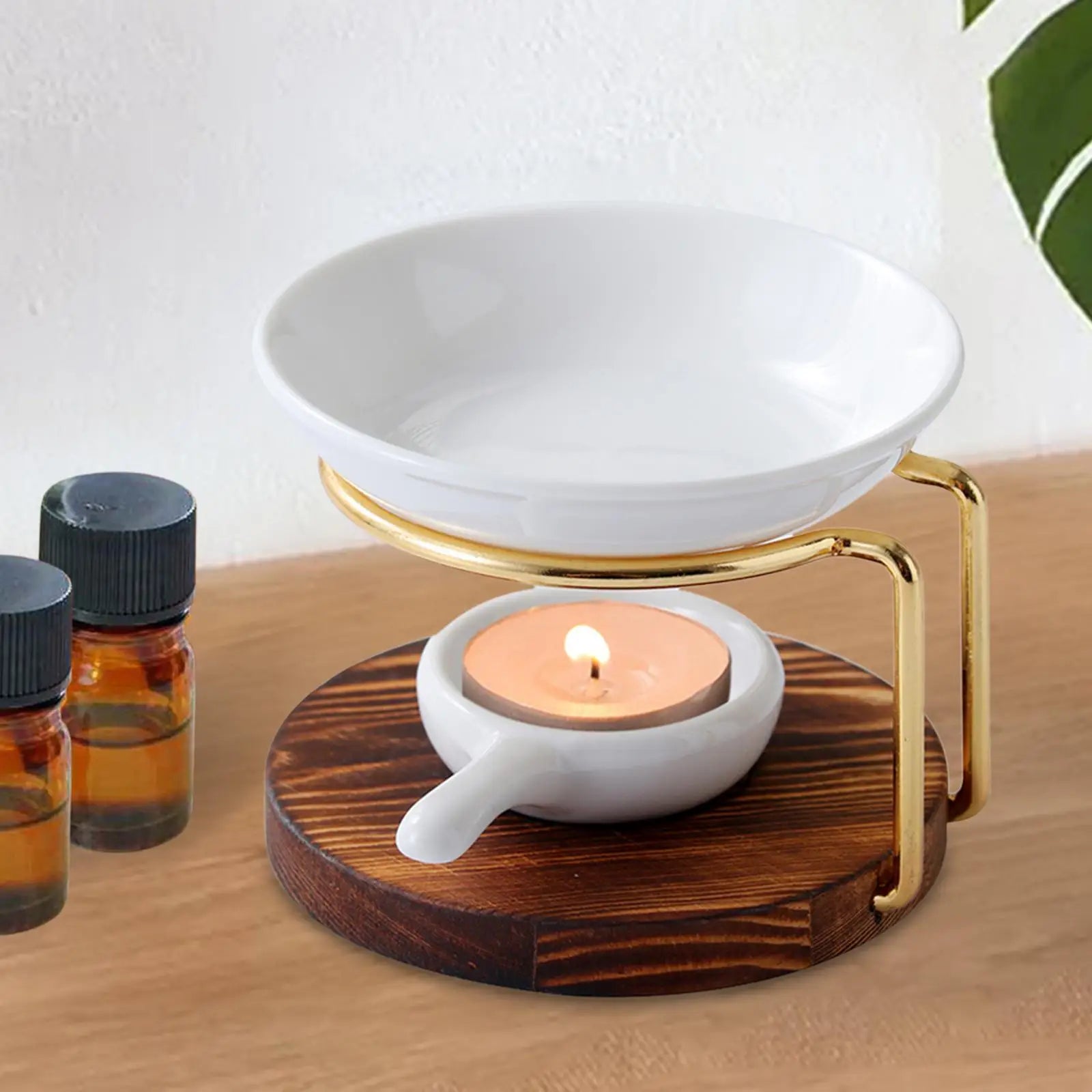 Aromatic Essential Oil Burner Oil Warmer Candle Holder Wax Melt Burner Oil Lamp Oven Fragrance Wax Oven Household Candle Lamp