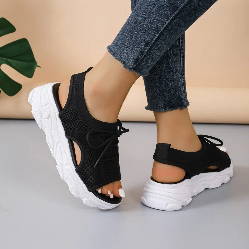 Large Size Sports Sandals Women 2024 Casual Platform Shoes Thick-Soled Sandalias Open Toe Beach Shoes for Women Zapatos Mujer