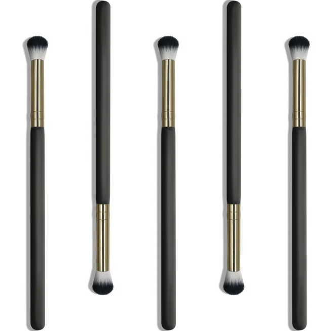 1 Pcs Soft Hair Eye Shadow Brush Black Gold Tube Double Hair Eye Smudge Brush Makeup Brush Makeup Tools Beauty Cosmetics