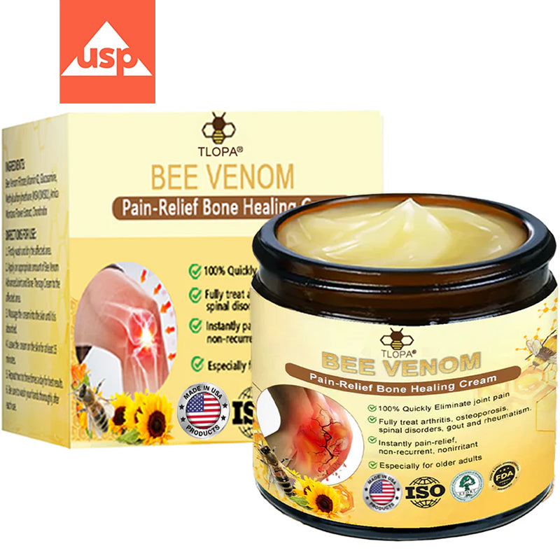 Official Store: TLOPA® Bee-Venom Pain-Relief Bone Healing Cream👨‍⚕️USA Osteopathic Medical Association (AAOS) Approved(Reducing joint swelling, pain, stiffness, redness, warmth, soreness, and joint fatigue)