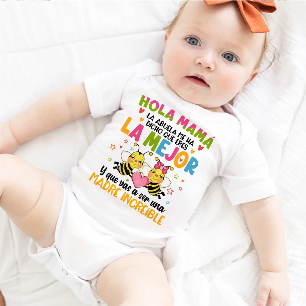 Printed Baby Romper Cute Infant Summer Clothes Newborn Short Sleeve Bodysuit