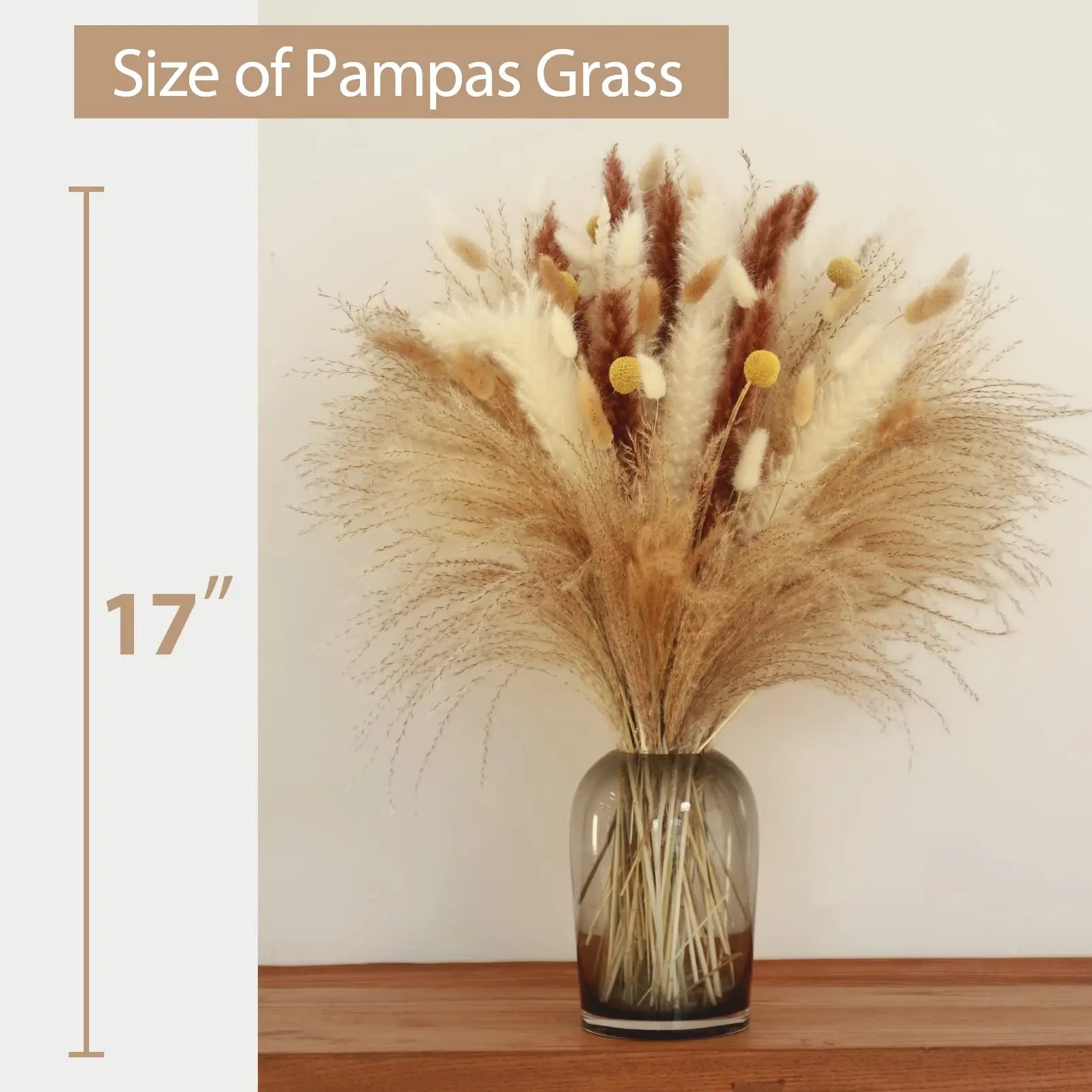 80Pcs Pampas Grass Garden Wedding Decoration Natural Fluffy Dried Flowers Home Vase Decor and Table Accessory Photography Props