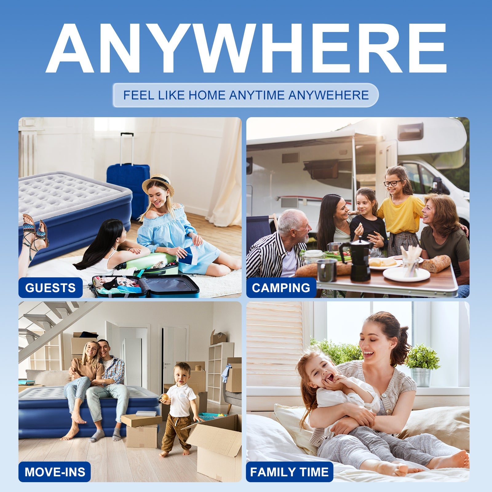 Tanstrider Soft Cloud 18-inch Plug-in Inflatable Bed