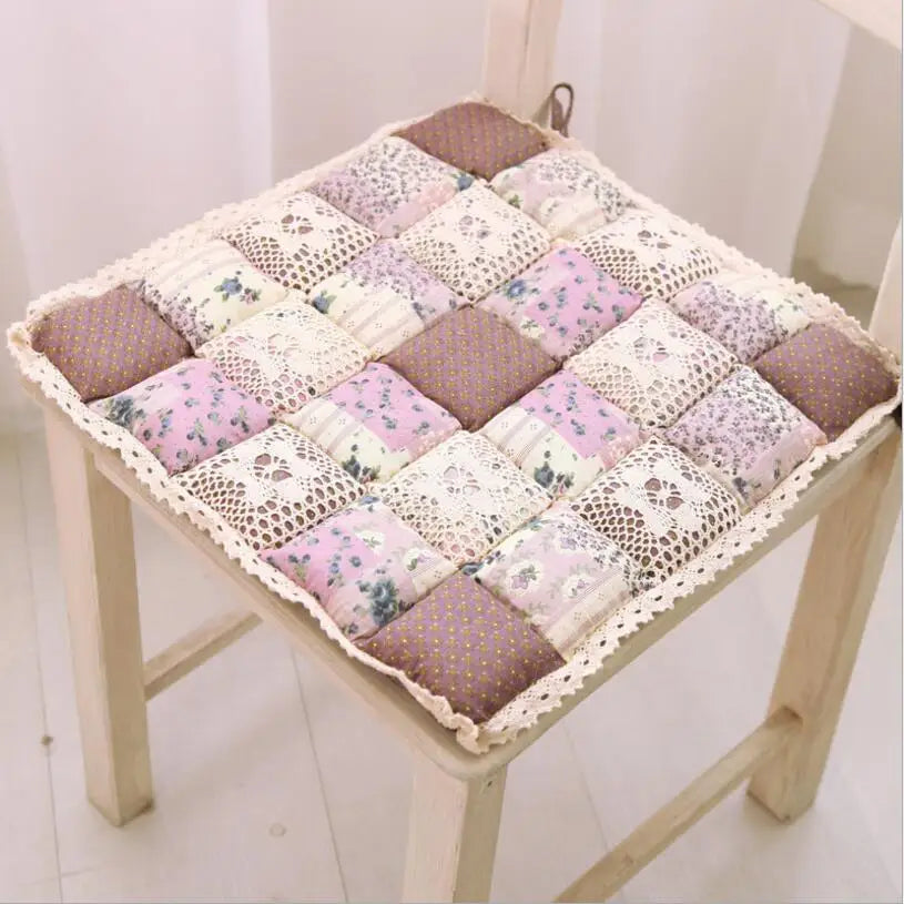 &40X40cm Flower Style Square Cotton Seat Cushion Sofa Car Mat Home Kitchen Chair Sit Pad Mat Pillows Home Decor