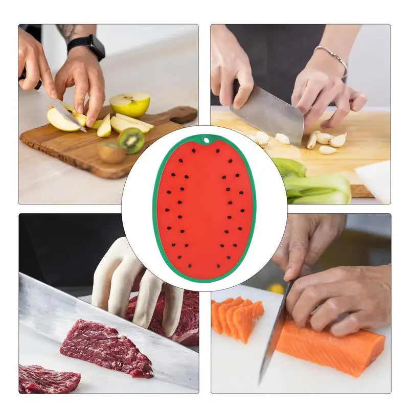Watermelon Shape Chopping Board Vegetable Board Plastic Cutting Board for Home Vegetable Fruits Meat Cutting Accessories