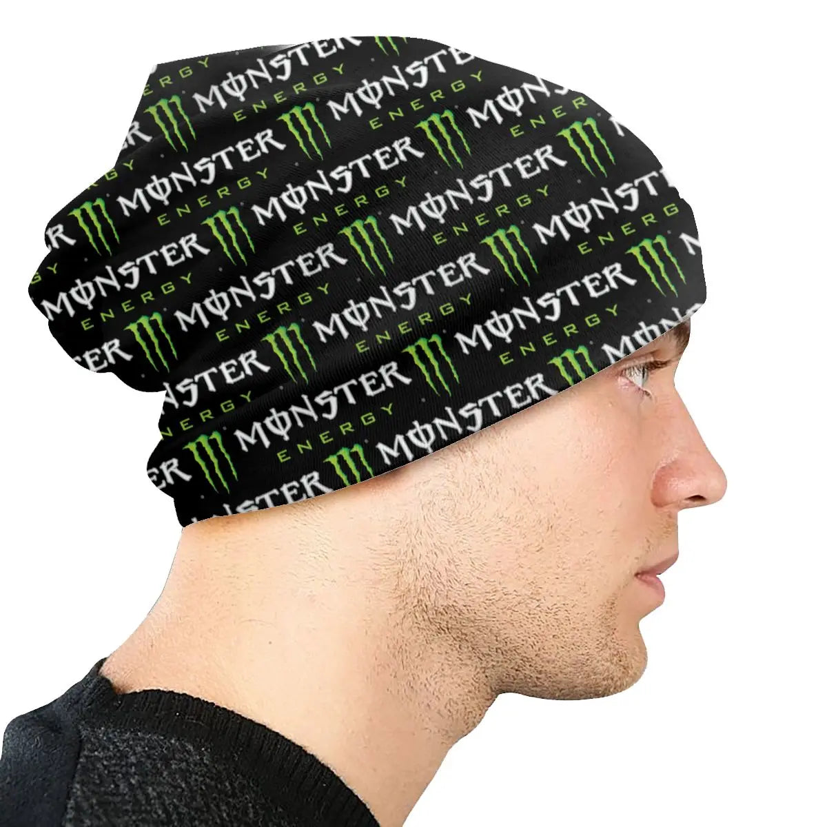 Custom Unisex Bonnet Warm Knitted Hat Monsters Drink Racing E-Energy Street Skullies Beanies Caps =Beanie Hats Outdoor Ski Cap