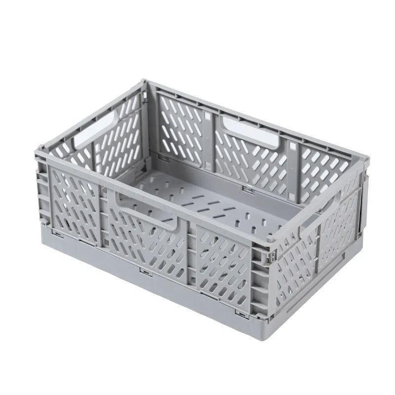 Folding Storage Baskets Sundries Organizer Collapsible Case Desktop Stationery Snacks Comestics Storage Foldable Container Box