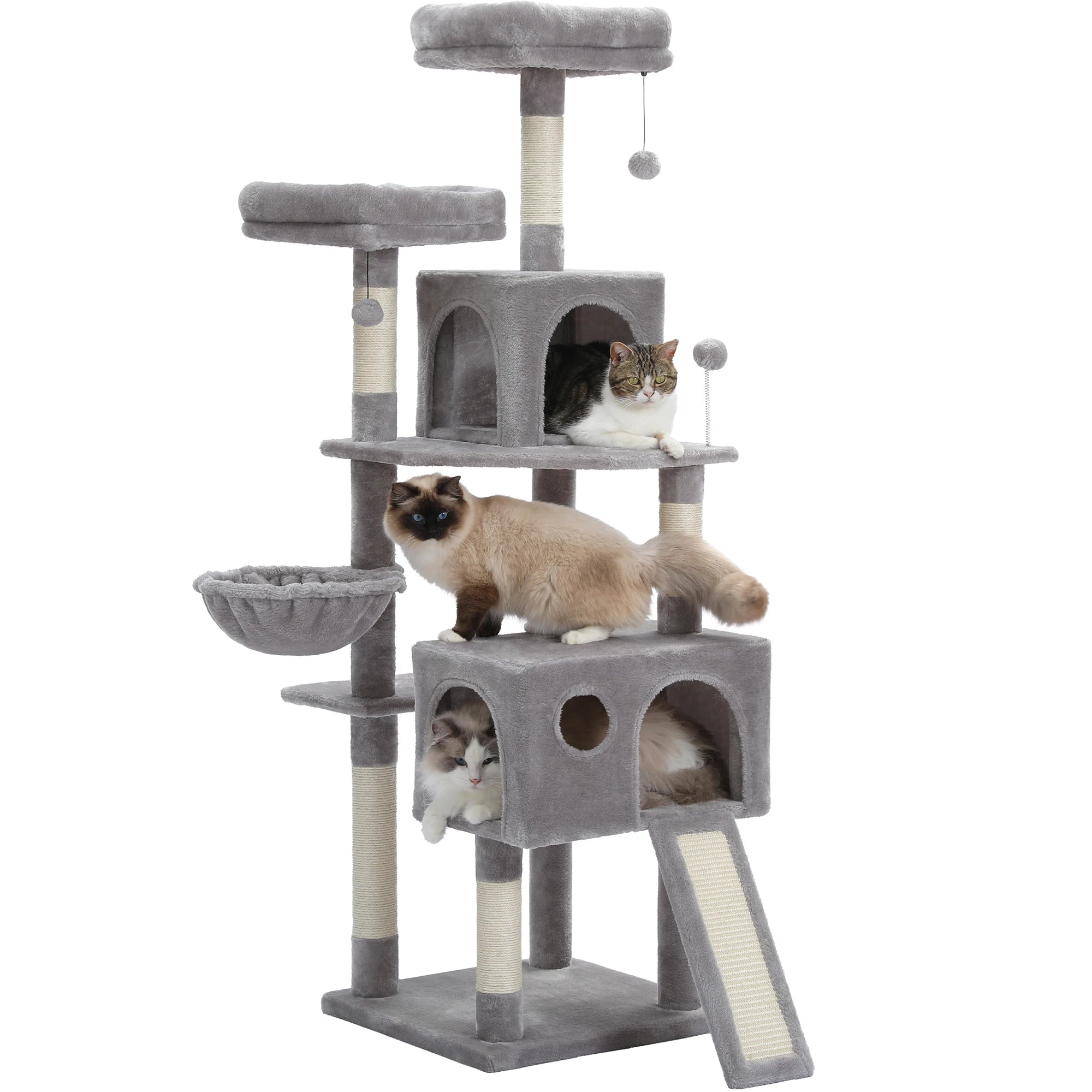 Multi-Level Cat Tree For Cats With Cozy Perches Stable Cat Climbing Frame Cat Scratch Board Toys Cat Furniture