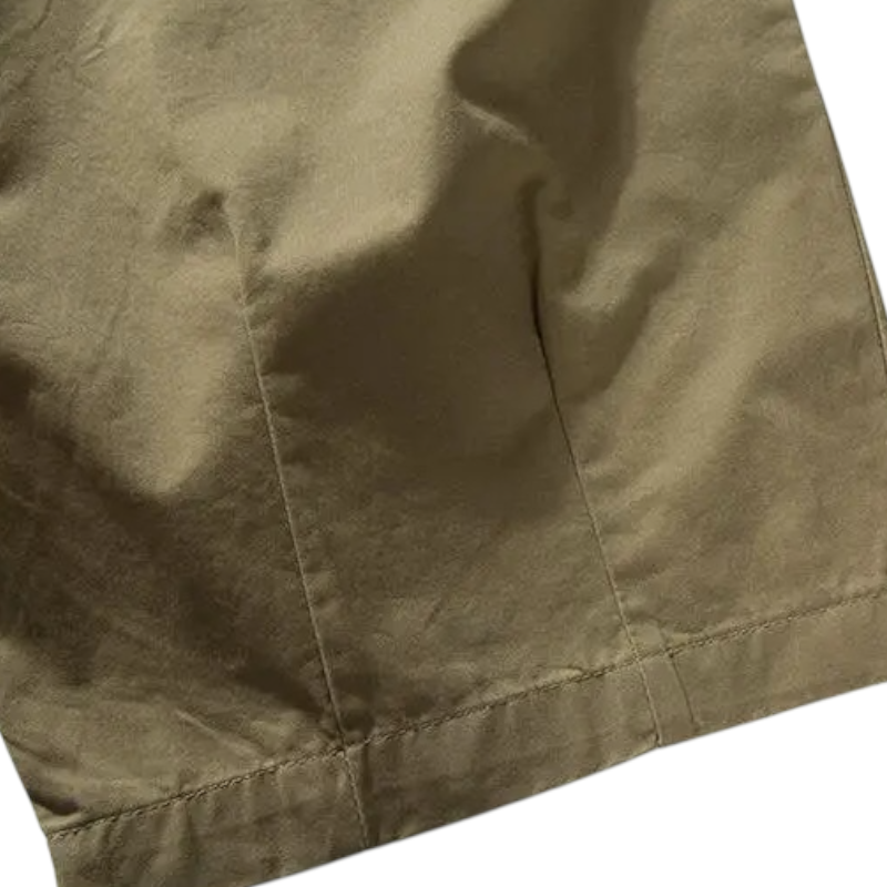 Barrel pleated pants with elastic waist