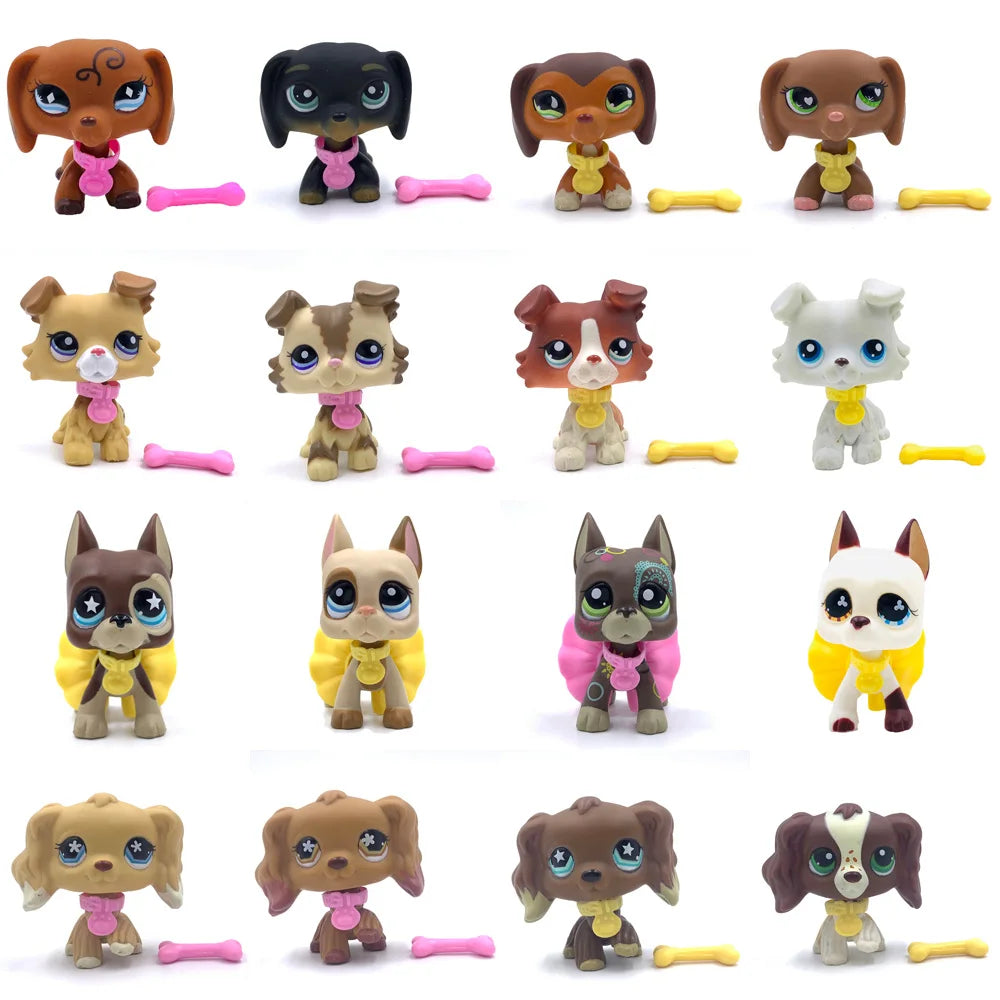 LPS CAT Rare Littlest pet shop bobble head Toy cute great dane dog collie dog dachshund dog spaniel dog