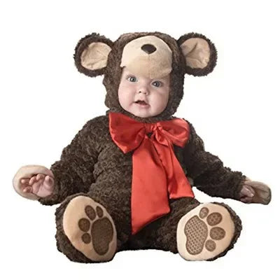 Baby Boy Girl Costume Romper Onesie Toddler Halloween Clothes Cartoon Animal Rompers Flannel Warm Soft Baby Infant Clothing