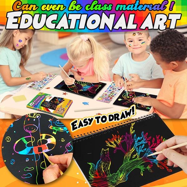 Free-Drawing Rainbow Magic Scratch Art Book