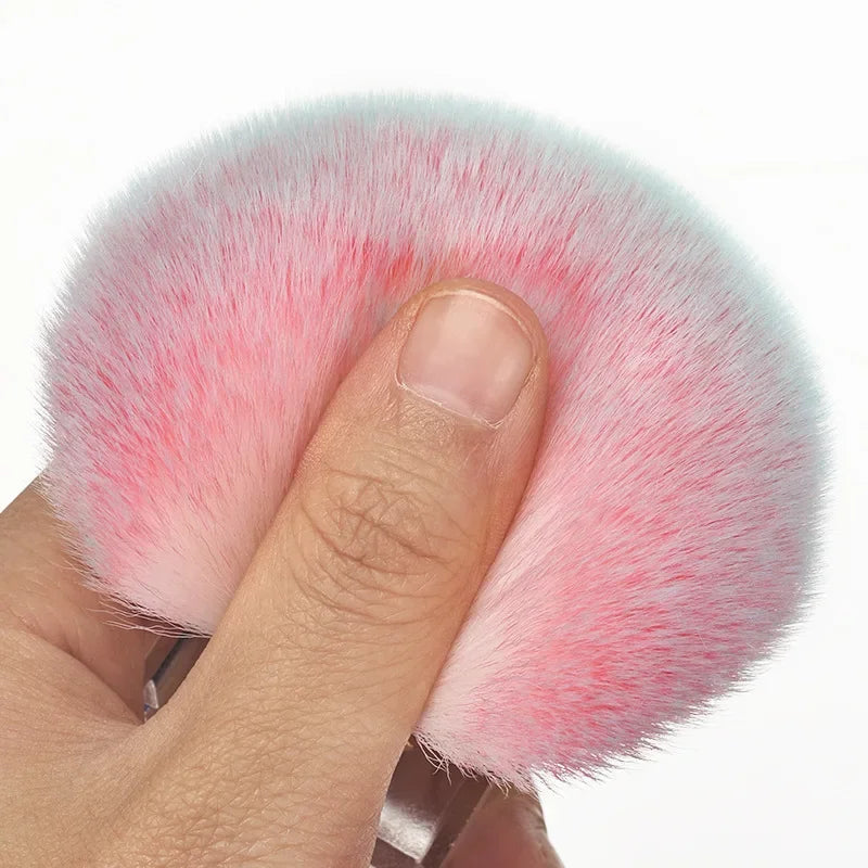 Nail Dust Cleaning Brush Rose Foundation Blush Brush with Case Nail Dust Brush for Women Makeup Brush Manicure Tools