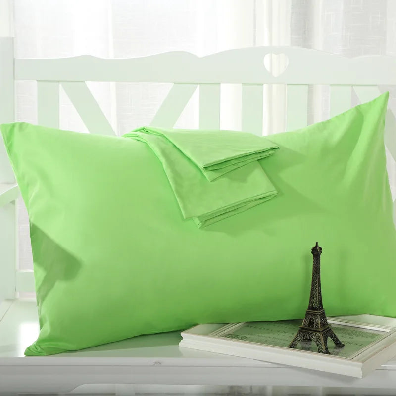 48x74cm Cotton Pillowcase Soft Comfortable Solid Color Pillow Case Queen King Sleeping Pillows Covers Pillowcases Home Textile