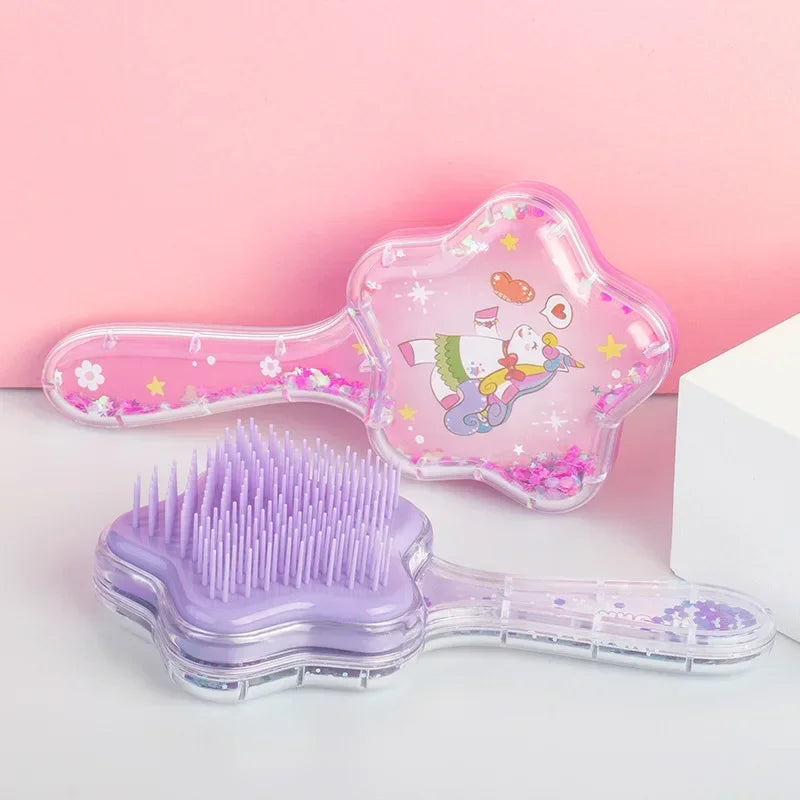 Mermaid Children Hair Comb Brush Cartoon Massager Comb High Quality Anti-detangle Comb Children's Cute Hairdressing Smooth Comb