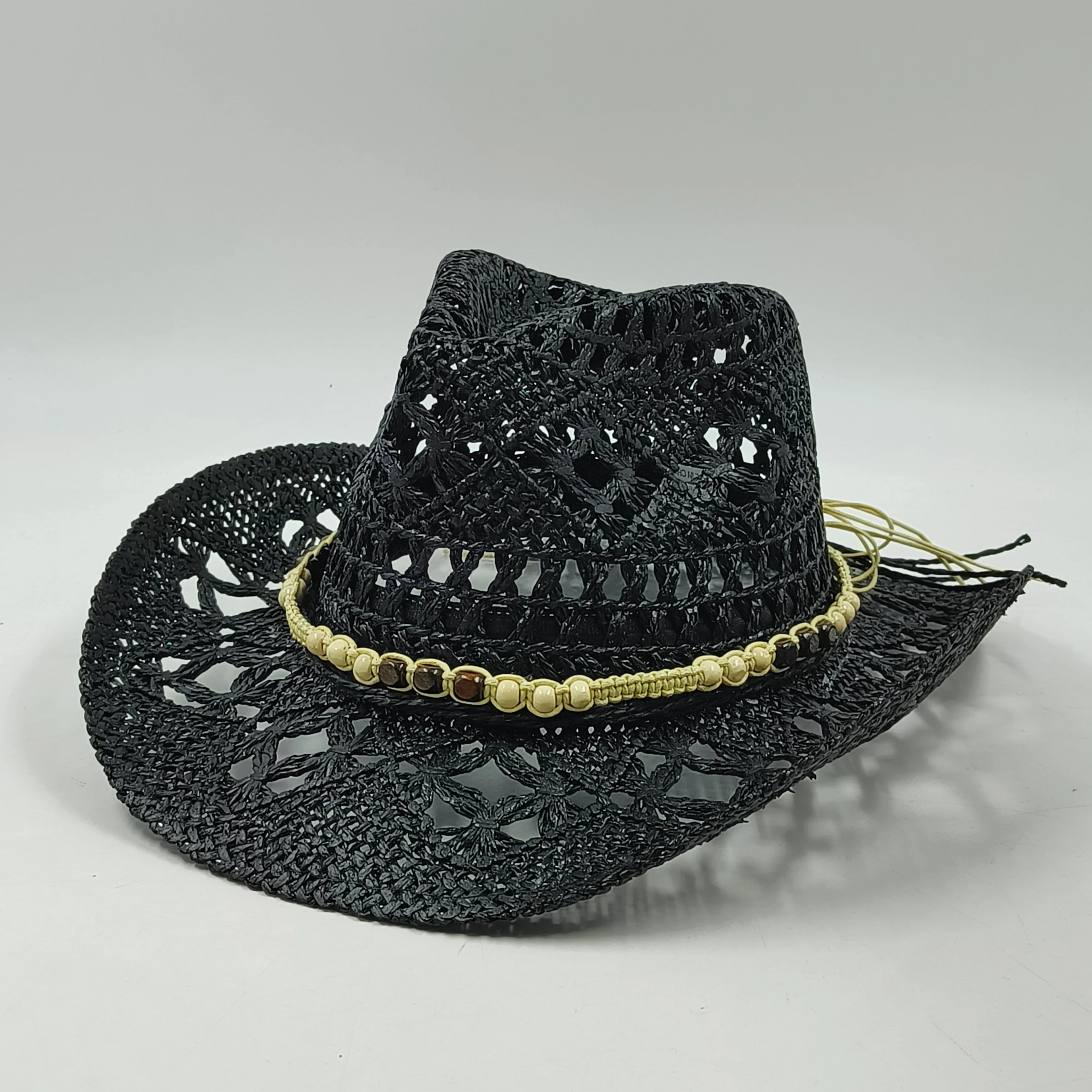 Western Cowboy Straw hat women Fashion Large Brim straw hat Party Outdoor summer cowboy Sunshade Jazz Hat sombrero vaquero hombr