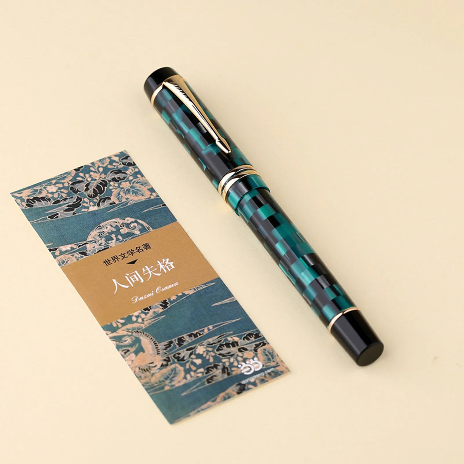 MAJOHN M600 Resin Fountain Pen with Converter Checkerboard BOCK Nib 0.5 Mm Writing Ink Pens School Supplies Stationery Gift Pen