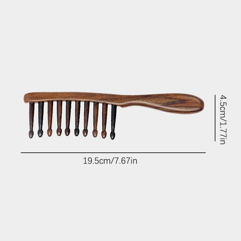 Natural Comb Meridian Massage Anti-static No-snags Wide Tooth Comb For Women Girl Straight Curly Hair