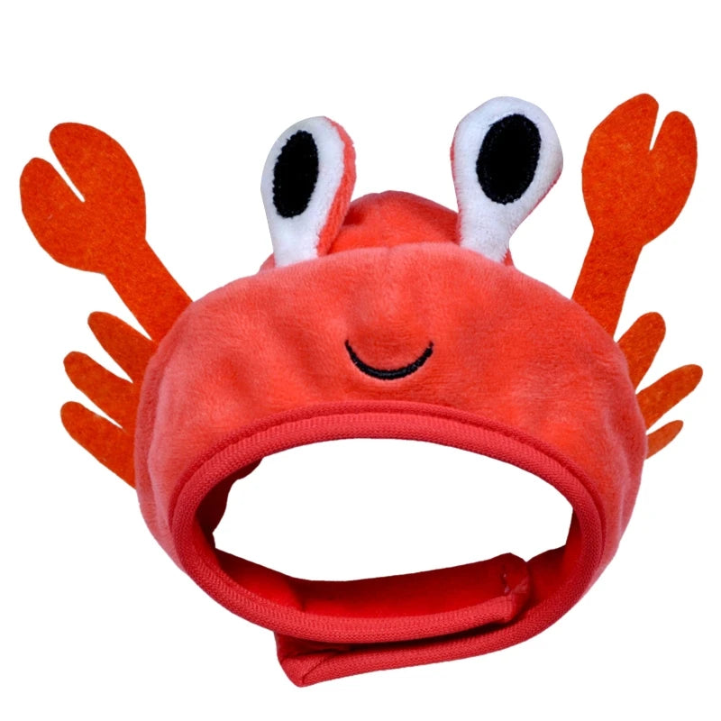 Pet Plush Hat Cute Cartoon Frog Lobster Crab Cloud Shape Soft Comfortable Costume Accessories Safe Materials