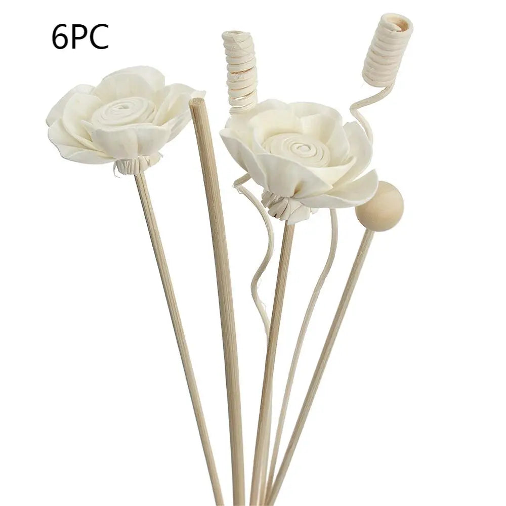 Rose flower Rattan Sticks Fireless Fragrances Reed Diffuser Stick Ornaments Home Decor