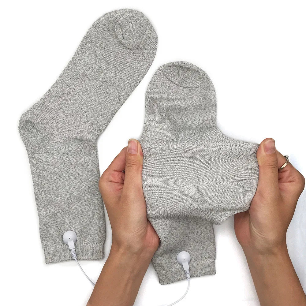 Conductive Grounding Socks 22% Pure Silver Infused Ankle Socks for Grounding Shoes,5 Pair