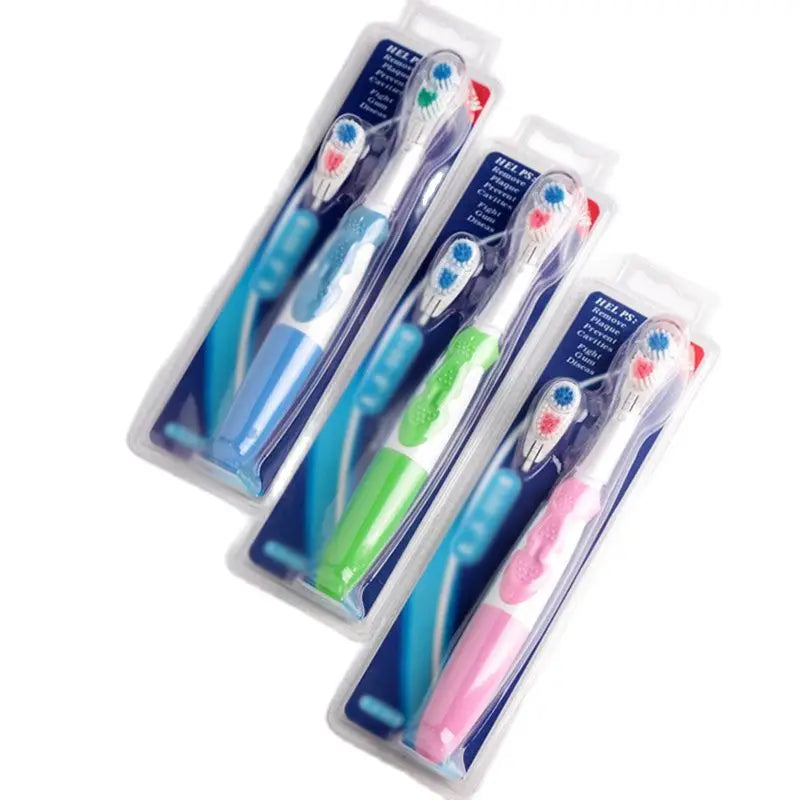 1 set Professional Oral Care Electric Toothbrush Revolving Brush  Nylon Bristles Rechargeable Teeth Brush With 2 Brush Heads