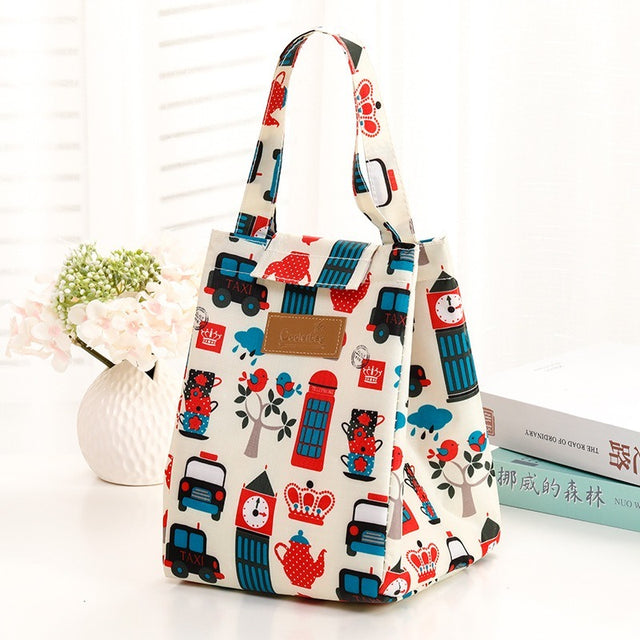Travel or office food refrigerated bag men and women insulation cover to keep warm Oxford lunch bag Women's casual handbag