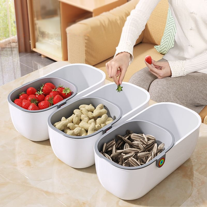Snack Bowl with Waste Bin | 2-in-1 Double Bowl for Nuts & Snacks | SnackNest