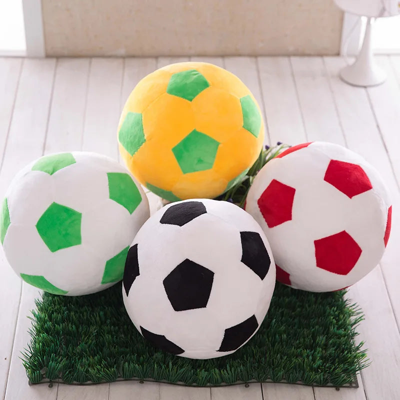 20cm Simulation Stuffed Football Plush Toy Imitation Soccer Ball Soft Doll for Children Presents Gift Early Education Toy