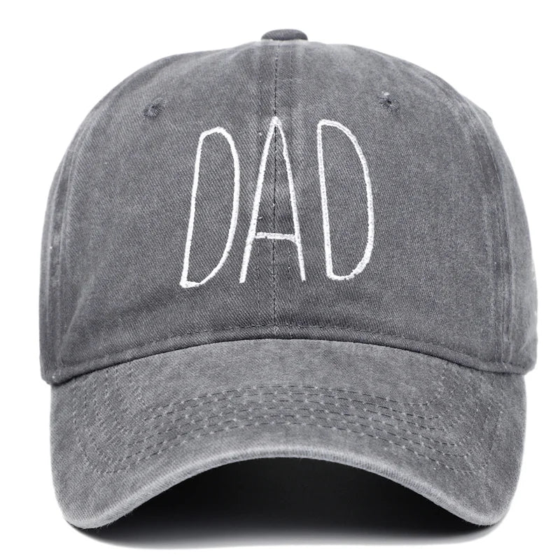 Retro Washed Cotton Baseball Caps Fashion DAD MOM Letter Embroidery Women Men Hats Outdoor Sport Visors Snapback Breathable Cap