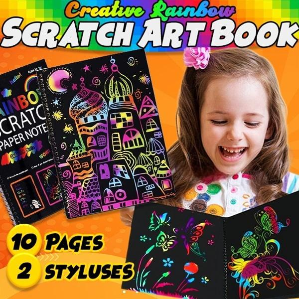 Free-Drawing Rainbow Magic Scratch Art Book