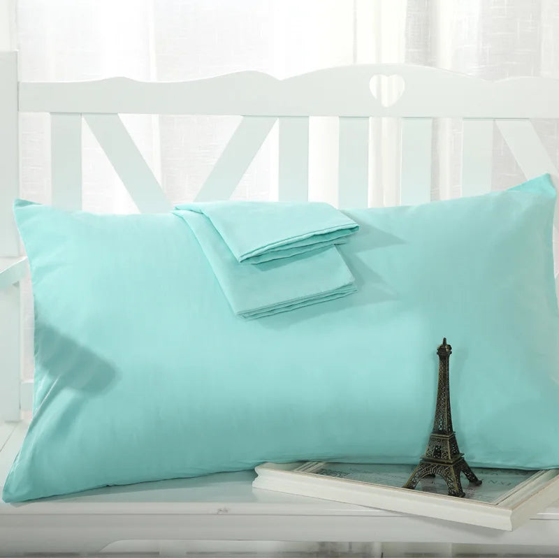 48x74cm Cotton Pillowcase Soft Comfortable Solid Color Pillow Case Queen King Sleeping Pillows Covers Pillowcases Home Textile