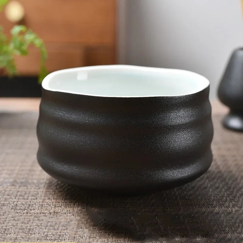 Ceramic Matcha Bowl Home Kitchen Anti-scald Insulated Tableware Salad Bowls Japanese Tea Ceremony Accessories Gifts