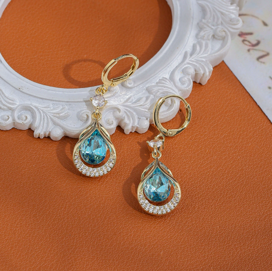 Cat's Eye Geometric-Waterdrop Earrings