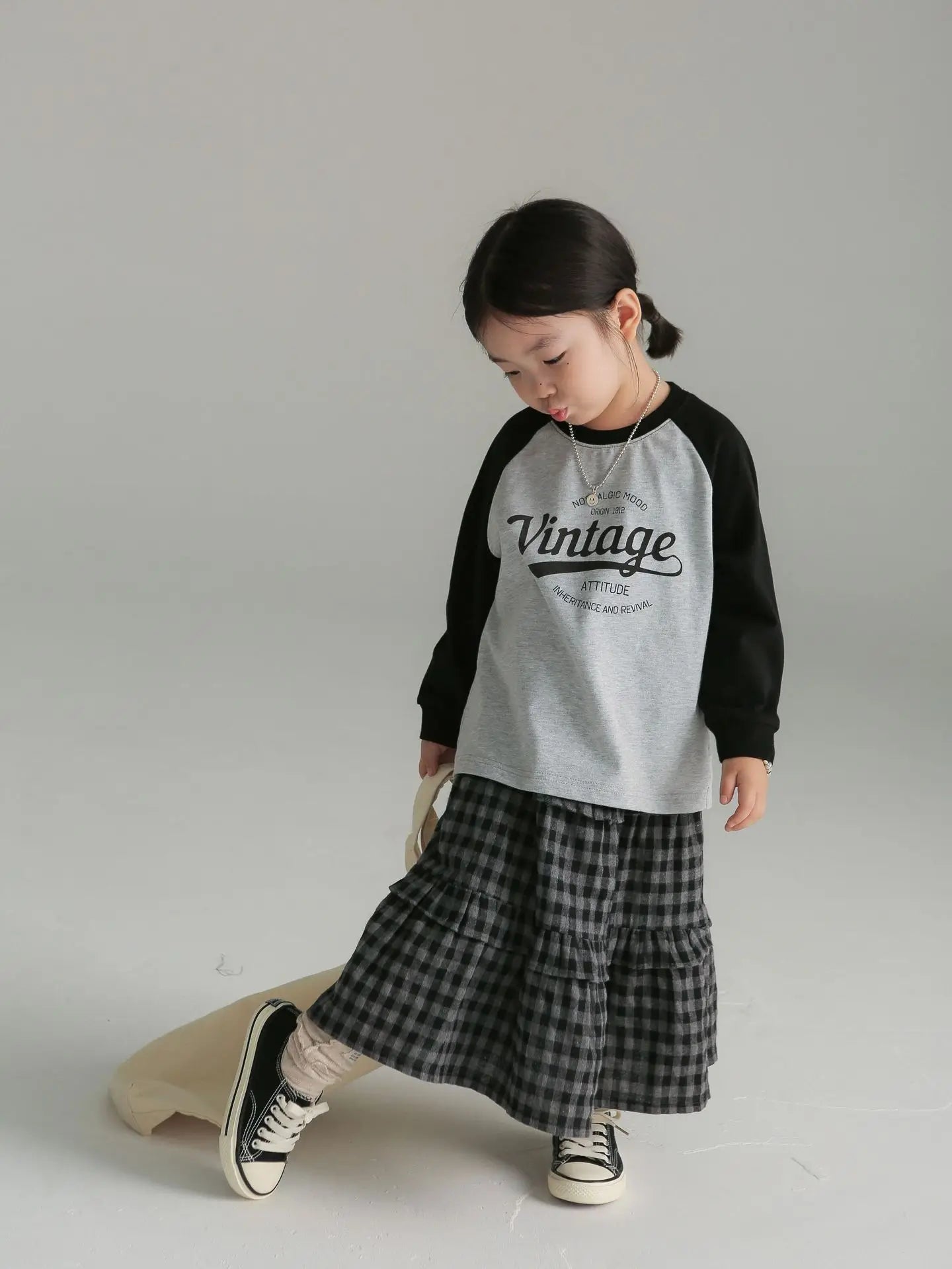 Mother Daughter Matching Clothes  Autumn 2024 Kids' Skirt Children's Clothing Girls' Plaid Skirt Parent-Child Dress
