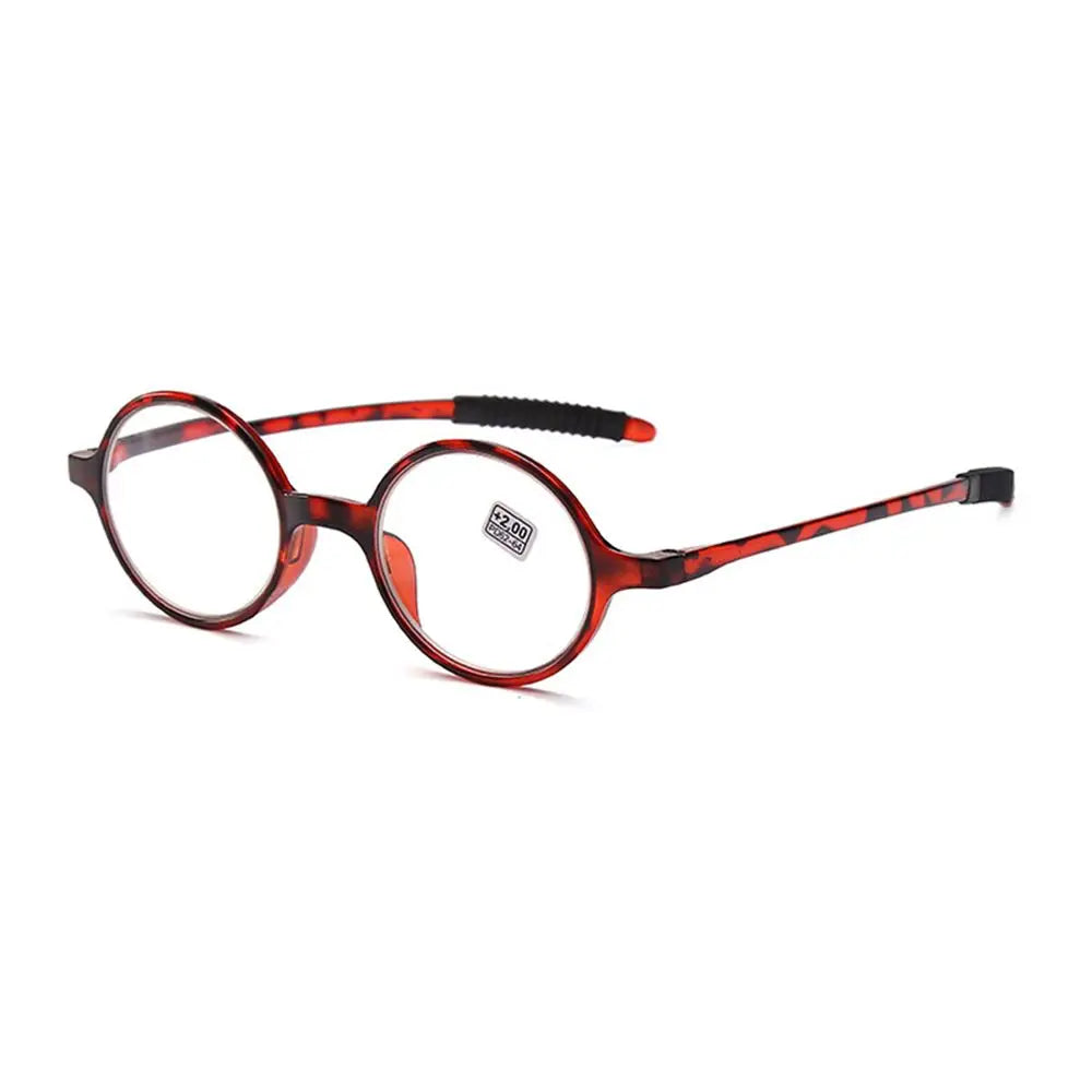 Retro Leopard Asymmetrical Round&Square Reading Glasses Women&Men Presbyopia Glasses Hyperopia Eyeglasses For Elder