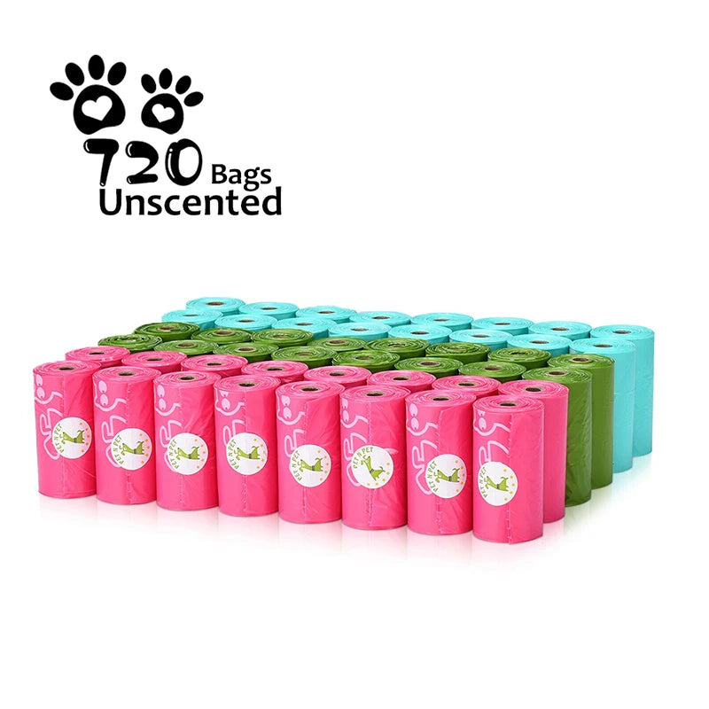 Pet N Pet Biodegradable Dog Poop Bags Earth-Friendly Firm 720/270 Counts 3 Colors Lavender Scented Garbage Bag for Dog Product