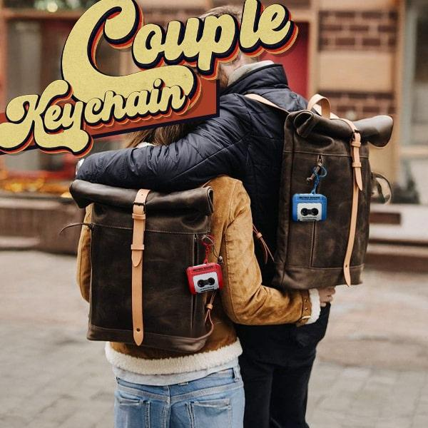 Classic Mini Retro Cassette Recorder Keychain