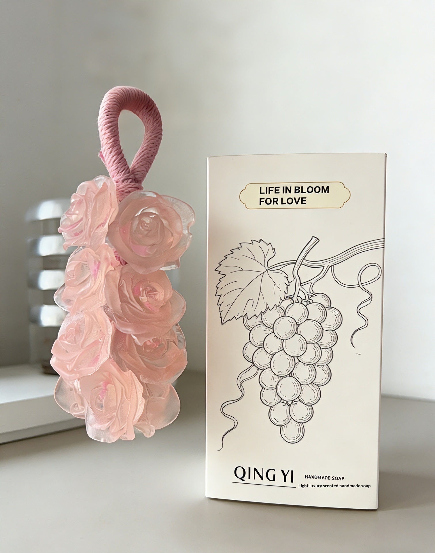 Luxury Hanging Soap Flower, Floral Aroma Air Freshener Decoration for Home & Bathroom