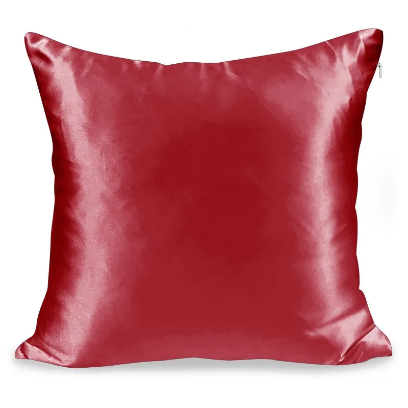 1pc Pillowcase Super Soft Imitated Satin Silk Pillowcase with Zipper for Hair and Skin  Breathable Both Sides Silk Pillow Case