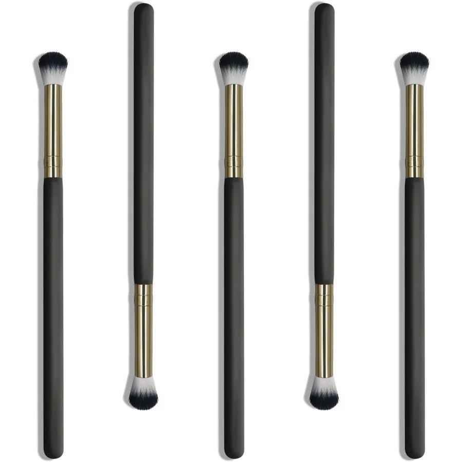 1 Pcs Soft Hair Eye Shadow Brush Black Gold Tube Double Hair Eye Smudge Brush Makeup Brush Makeup Tools Beauty Cosmetics