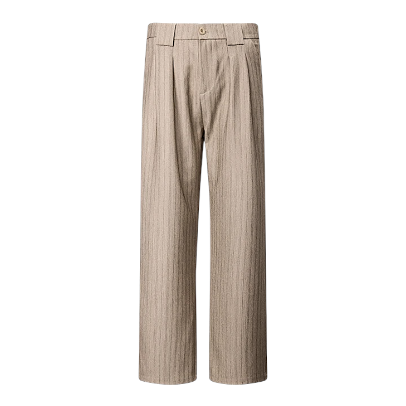 Pinstripe pleated pants