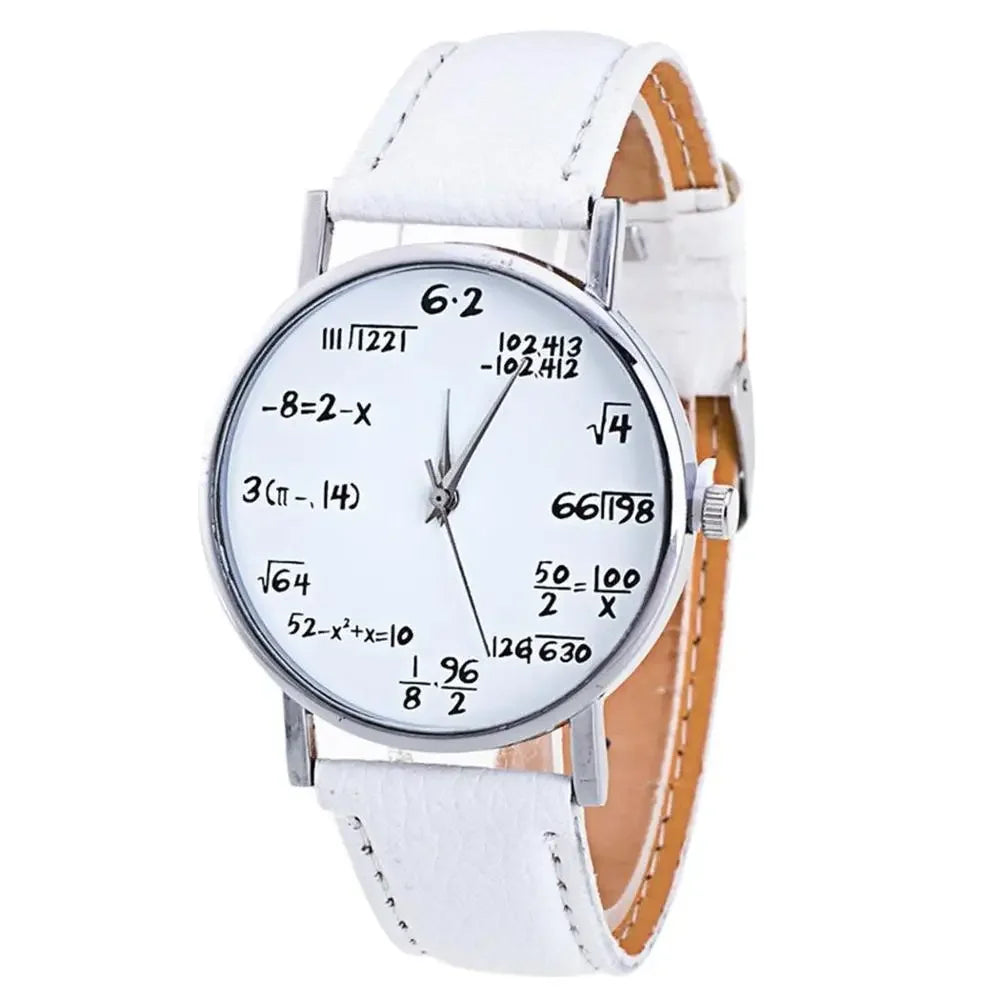 2020 Ladies Watches Fashion Student Math Formula Equation Watch Leather Band Quartz Watches Women Gifts Cheap Price Dropshipping