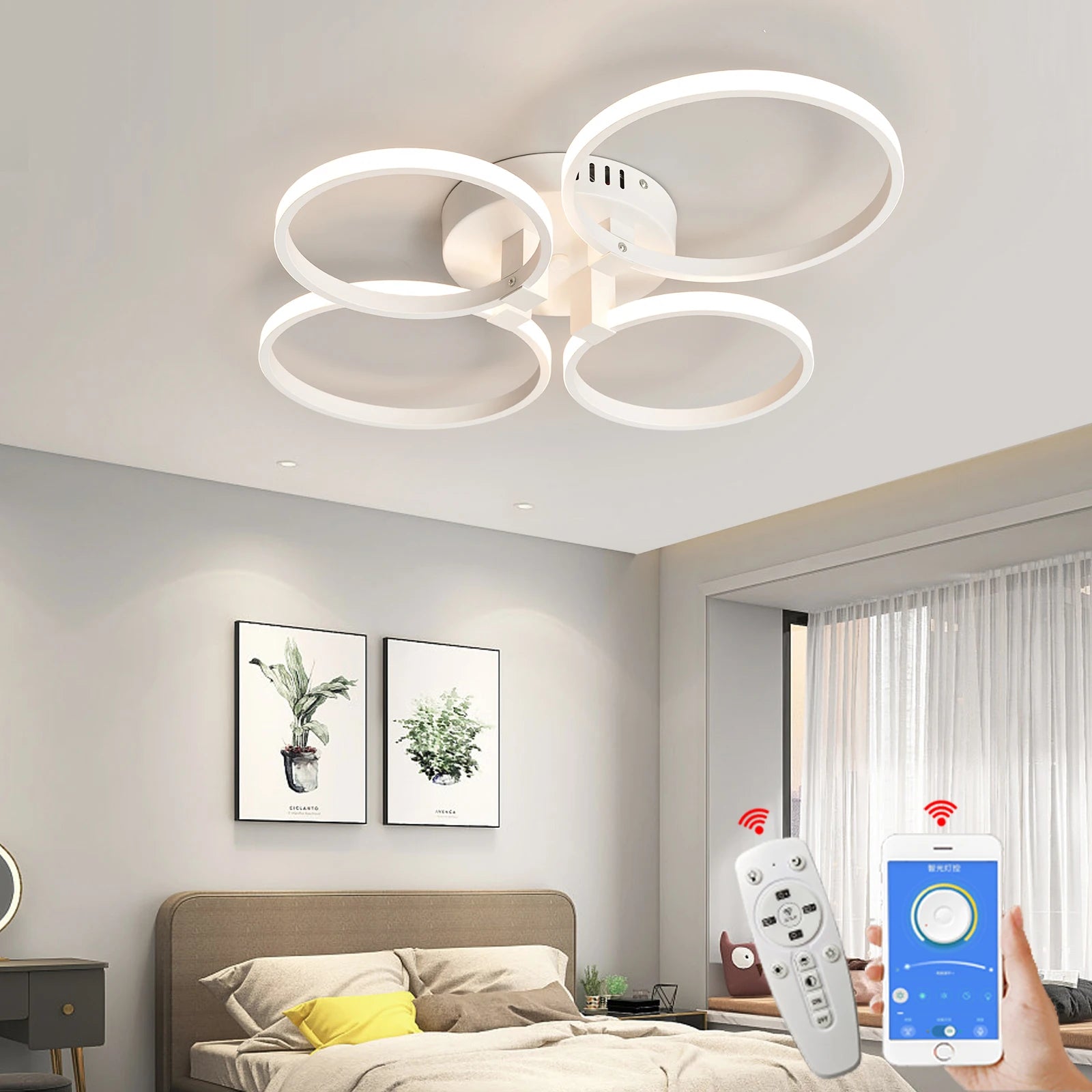 Dimming Modern led Ceiling Lights for living room bedroom studyroom Home decoration plafon led Ceiling Lamp Light fixture