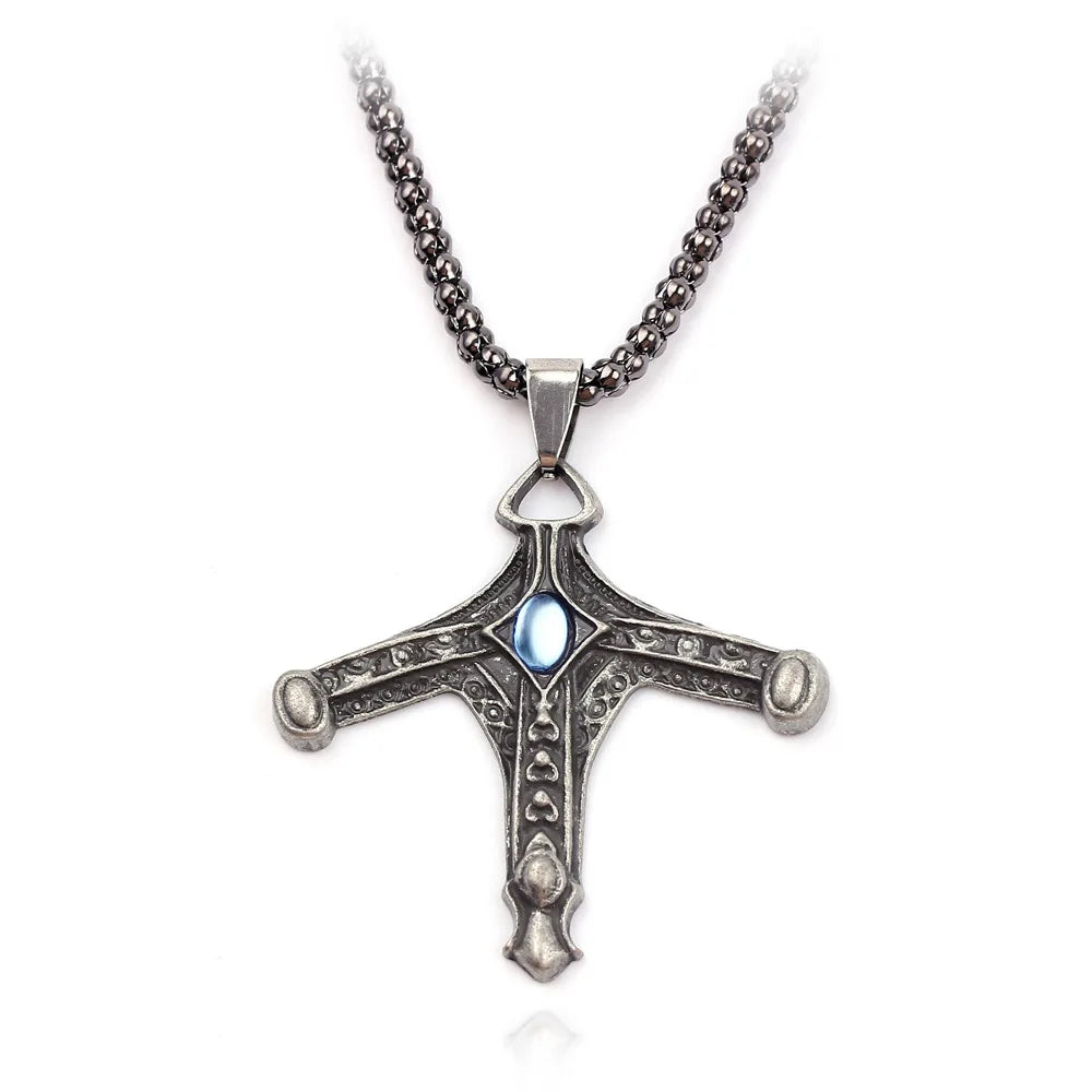 Game Bloodborne Jewelry Necklace Vintage Cross Necklace Pendants For Men Amulet Necklace Masculino Collar Wholesale