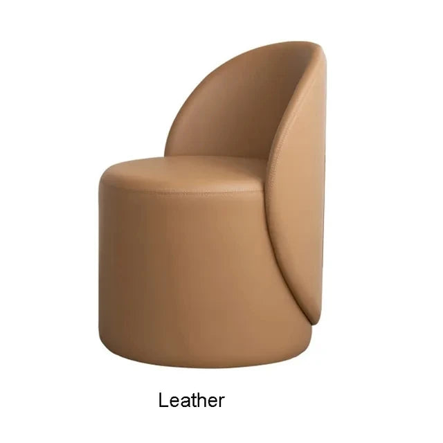 Shoe Changing Stool 360°Rotatable Makeup Stool Sponge Backrest Dressing Chair Comfortable Breathable Living Room Lazy Sofa Chair