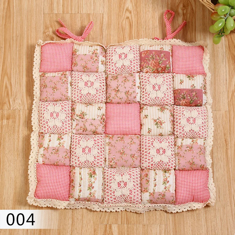 &40X40cm Flower Style Square Cotton Seat Cushion Sofa Car Mat Home Kitchen Chair Sit Pad Mat Pillows Home Decor