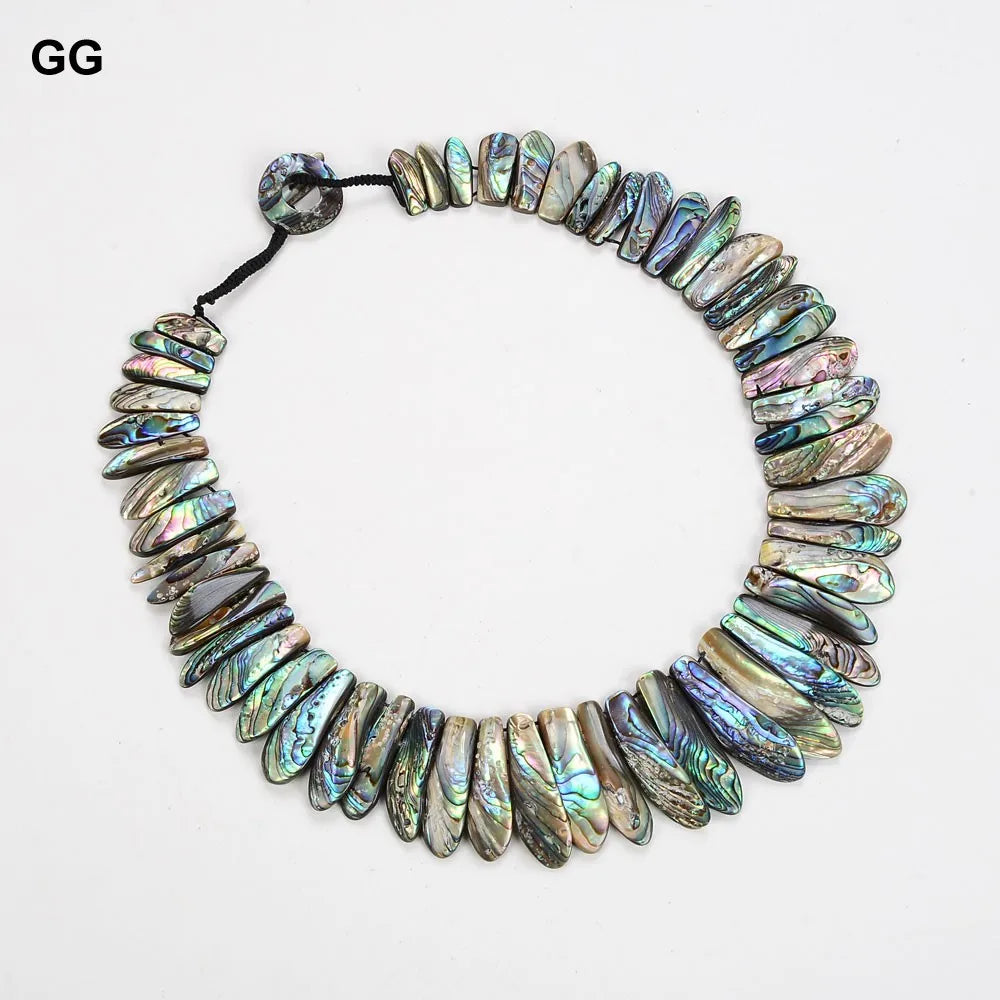 Jewelry  Handmade Natural Green Paua Abalone Shell Sea Shell Necklace For Women